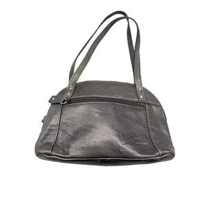 Stone Mountain Women's Bag Double Straps Black Leather Small